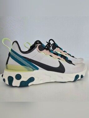 Nike React Element 55 White Teal Black Sneakers